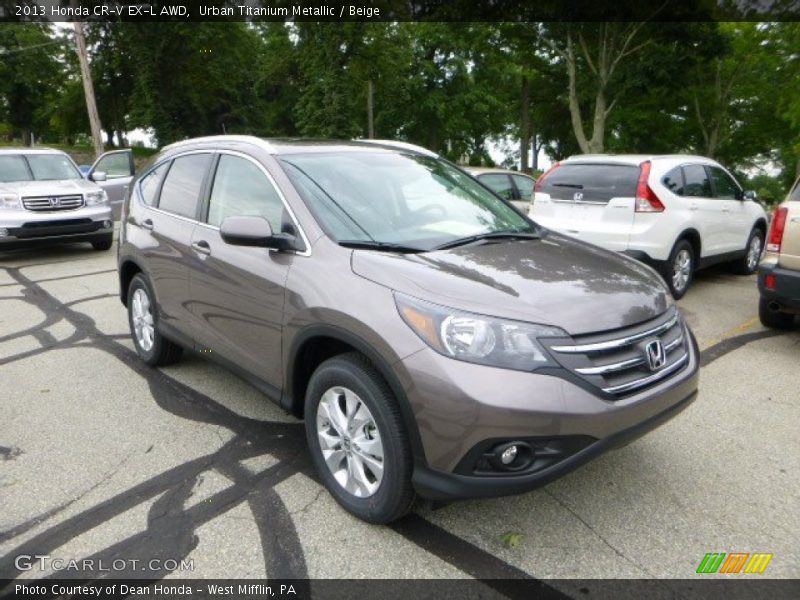 Urban Titanium Metallic / Beige 2013 Honda CR-V EX-L AWD