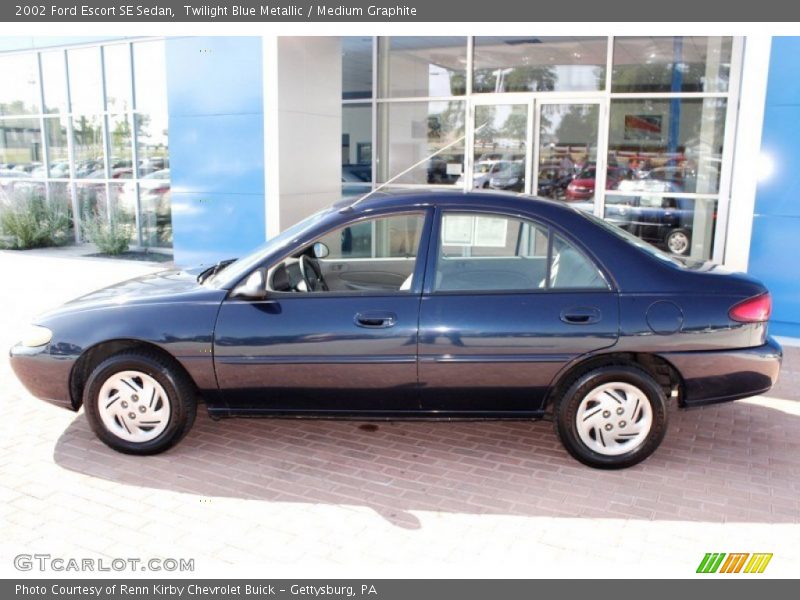 Twilight Blue Metallic / Medium Graphite 2002 Ford Escort SE Sedan