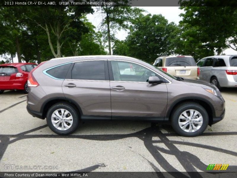 Urban Titanium Metallic / Beige 2013 Honda CR-V EX-L AWD