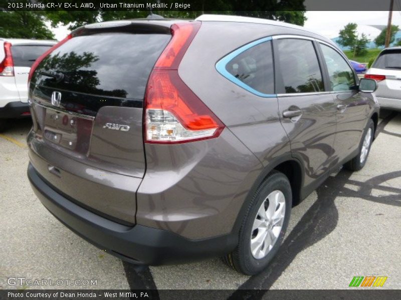 Urban Titanium Metallic / Beige 2013 Honda CR-V EX-L AWD