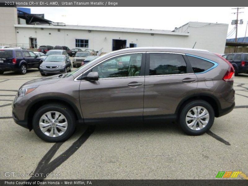 Urban Titanium Metallic / Beige 2013 Honda CR-V EX-L AWD