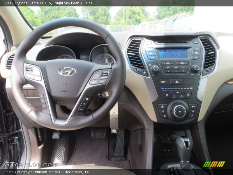Night Sky Pearl / Beige 2013 Hyundai Santa Fe GLS