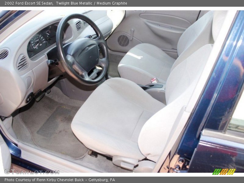 Twilight Blue Metallic / Medium Graphite 2002 Ford Escort SE Sedan