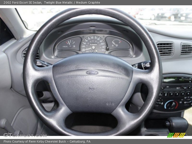 Twilight Blue Metallic / Medium Graphite 2002 Ford Escort SE Sedan