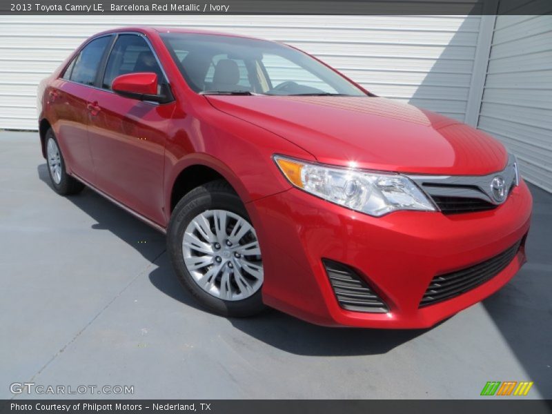 Barcelona Red Metallic / Ivory 2013 Toyota Camry LE