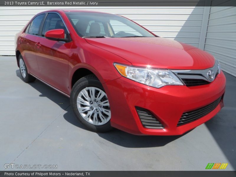 Barcelona Red Metallic / Ivory 2013 Toyota Camry LE