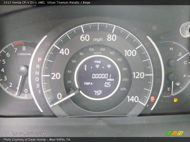 Urban Titanium Metallic / Beige 2013 Honda CR-V EX-L AWD