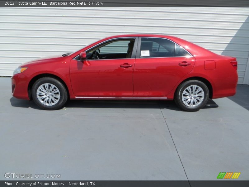 Barcelona Red Metallic / Ivory 2013 Toyota Camry LE