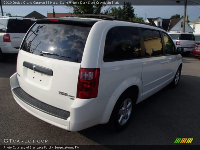 Stone White / Dark Slate Gray/Light Shale 2010 Dodge Grand Caravan SE Hero