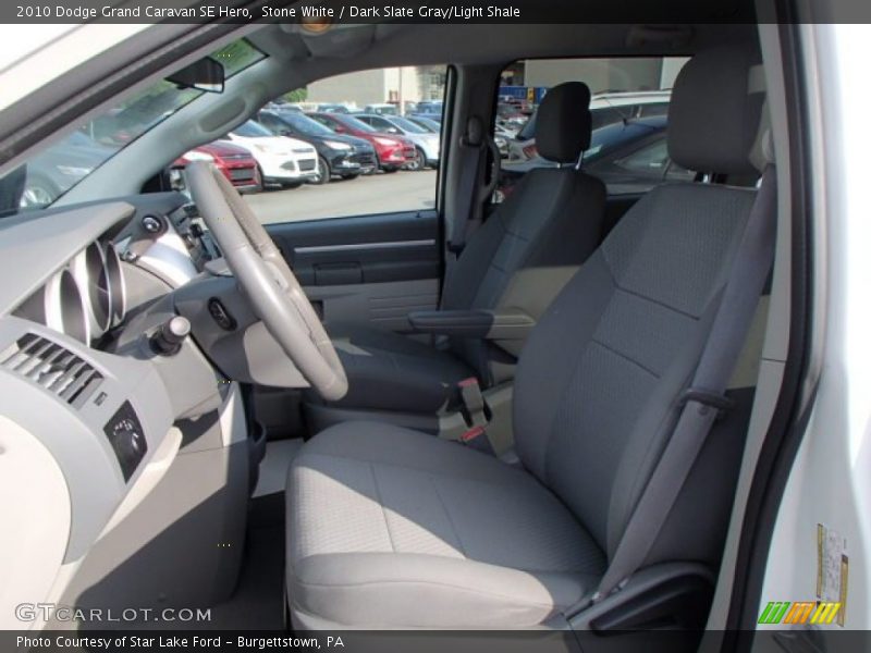 Stone White / Dark Slate Gray/Light Shale 2010 Dodge Grand Caravan SE Hero