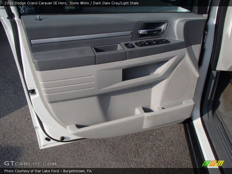 Stone White / Dark Slate Gray/Light Shale 2010 Dodge Grand Caravan SE Hero