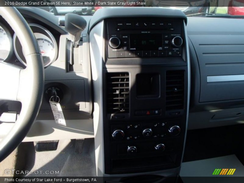 Stone White / Dark Slate Gray/Light Shale 2010 Dodge Grand Caravan SE Hero