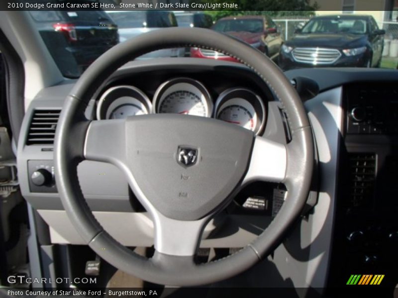 Stone White / Dark Slate Gray/Light Shale 2010 Dodge Grand Caravan SE Hero
