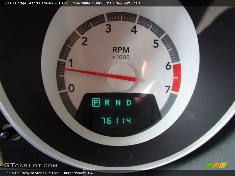 Stone White / Dark Slate Gray/Light Shale 2010 Dodge Grand Caravan SE Hero