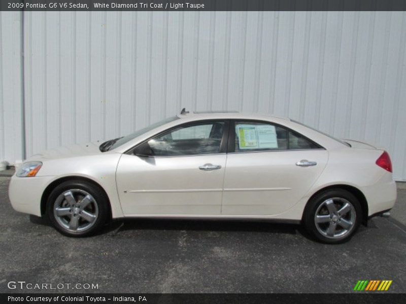 White Diamond Tri Coat / Light Taupe 2009 Pontiac G6 V6 Sedan