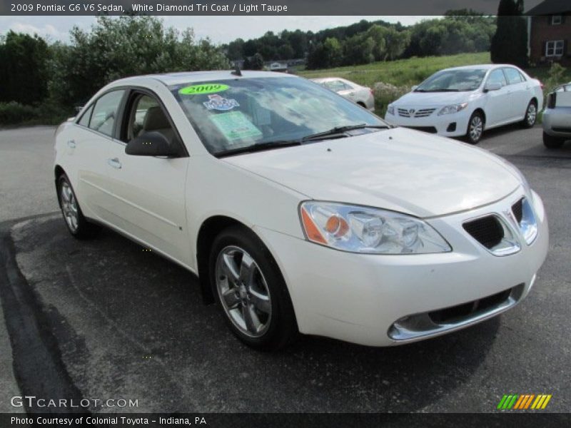 White Diamond Tri Coat / Light Taupe 2009 Pontiac G6 V6 Sedan