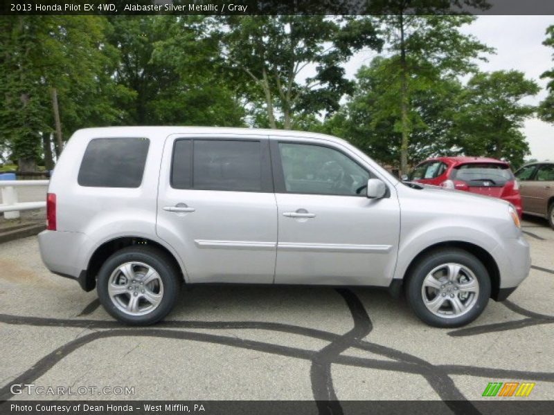 Alabaster Silver Metallic / Gray 2013 Honda Pilot EX 4WD