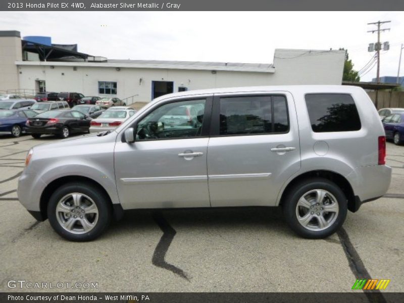 Alabaster Silver Metallic / Gray 2013 Honda Pilot EX 4WD