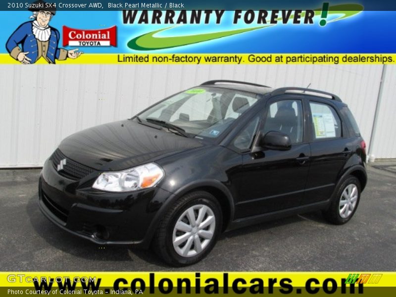 Black Pearl Metallic / Black 2010 Suzuki SX4 Crossover AWD