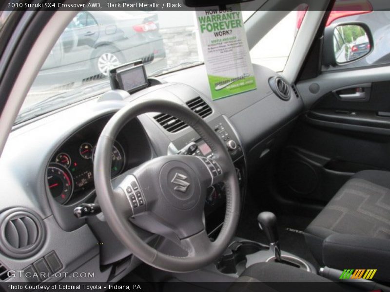 Black Pearl Metallic / Black 2010 Suzuki SX4 Crossover AWD