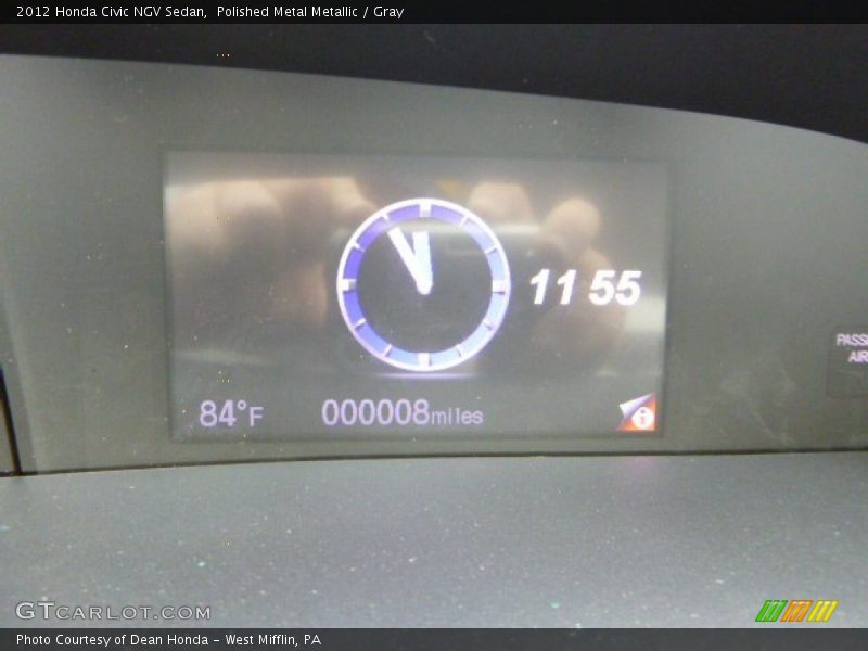 Polished Metal Metallic / Gray 2012 Honda Civic NGV Sedan