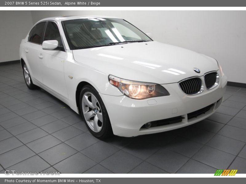 Alpine White / Beige 2007 BMW 5 Series 525i Sedan