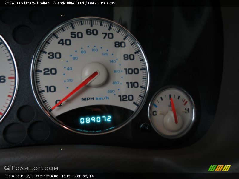 Atlantic Blue Pearl / Dark Slate Gray 2004 Jeep Liberty Limited