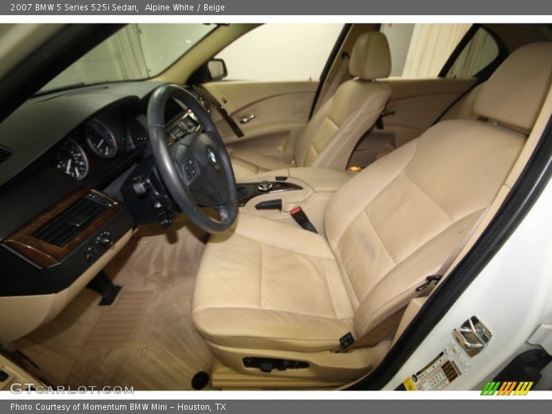 Alpine White / Beige 2007 BMW 5 Series 525i Sedan