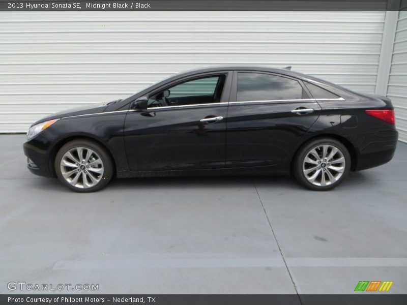 Midnight Black / Black 2013 Hyundai Sonata SE