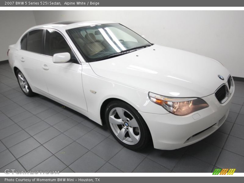 Alpine White / Beige 2007 BMW 5 Series 525i Sedan