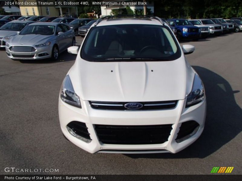 White Platinum / Charcoal Black 2014 Ford Escape Titanium 1.6L EcoBoost 4WD