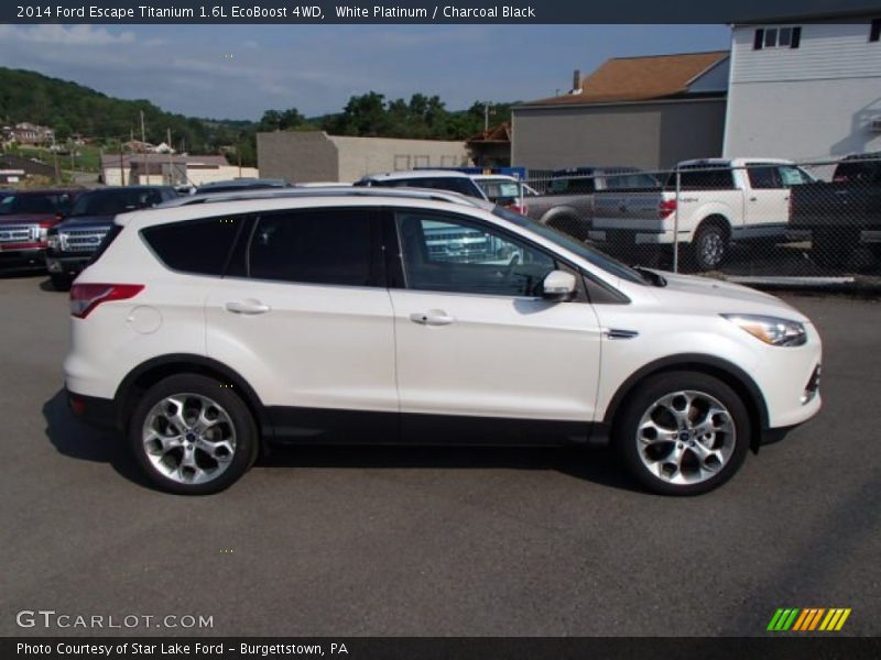 White Platinum / Charcoal Black 2014 Ford Escape Titanium 1.6L EcoBoost 4WD