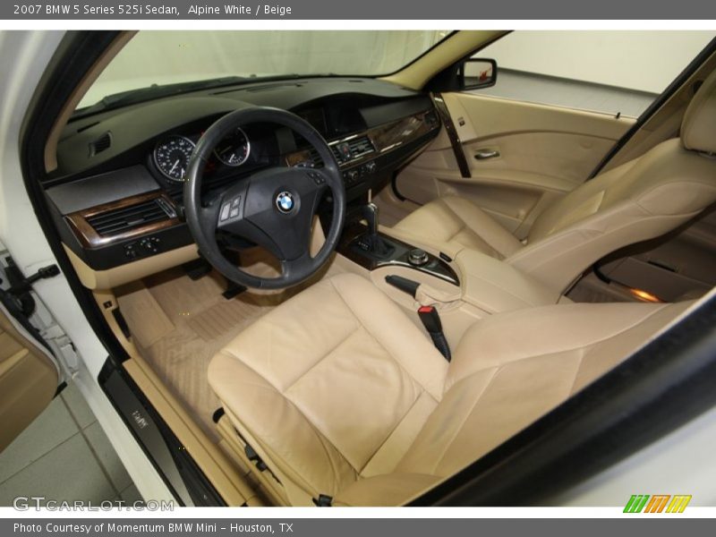 Alpine White / Beige 2007 BMW 5 Series 525i Sedan