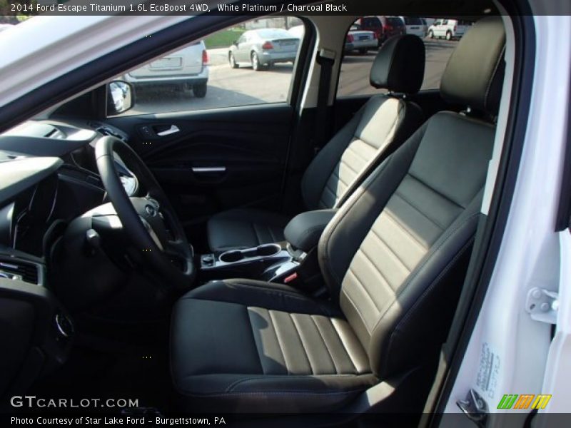 White Platinum / Charcoal Black 2014 Ford Escape Titanium 1.6L EcoBoost 4WD