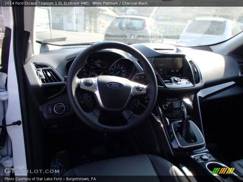 White Platinum / Charcoal Black 2014 Ford Escape Titanium 1.6L EcoBoost 4WD