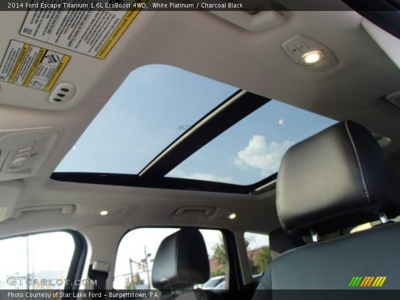 White Platinum / Charcoal Black 2014 Ford Escape Titanium 1.6L EcoBoost 4WD