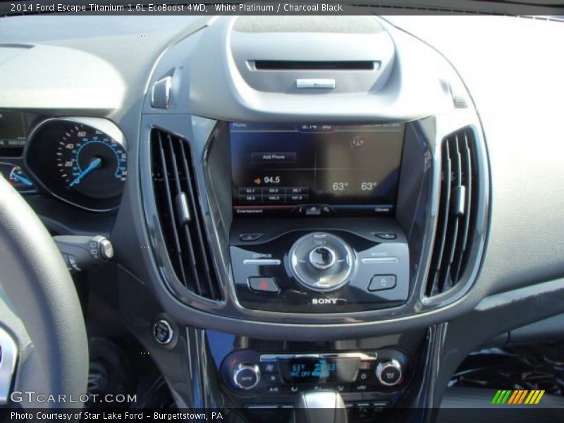 White Platinum / Charcoal Black 2014 Ford Escape Titanium 1.6L EcoBoost 4WD
