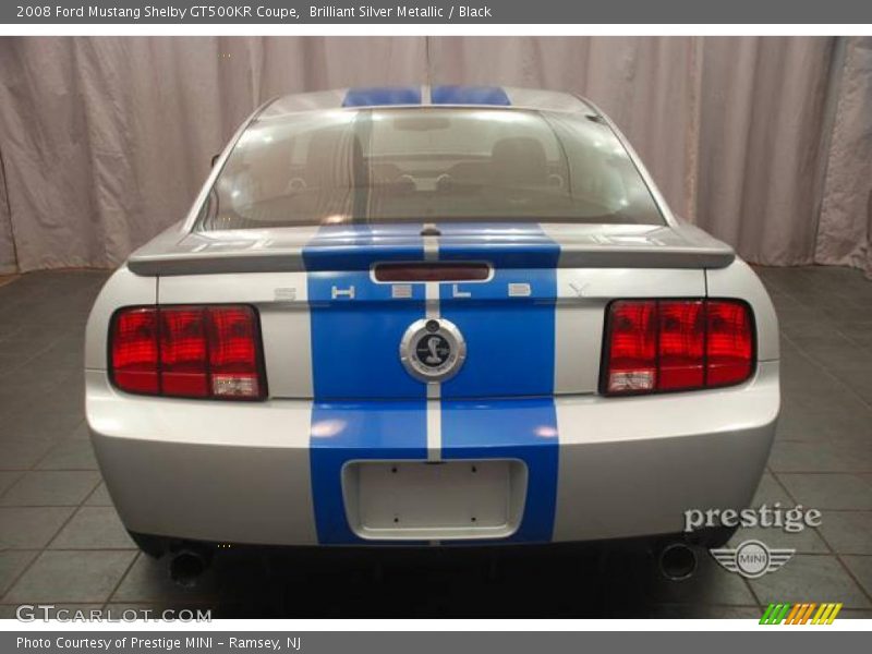 Brilliant Silver Metallic / Black 2008 Ford Mustang Shelby GT500KR Coupe