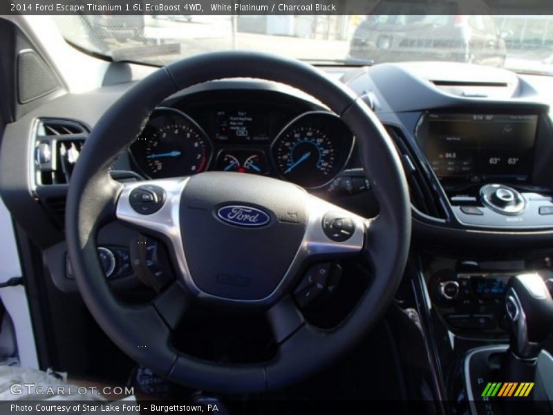 White Platinum / Charcoal Black 2014 Ford Escape Titanium 1.6L EcoBoost 4WD