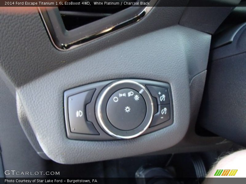 White Platinum / Charcoal Black 2014 Ford Escape Titanium 1.6L EcoBoost 4WD