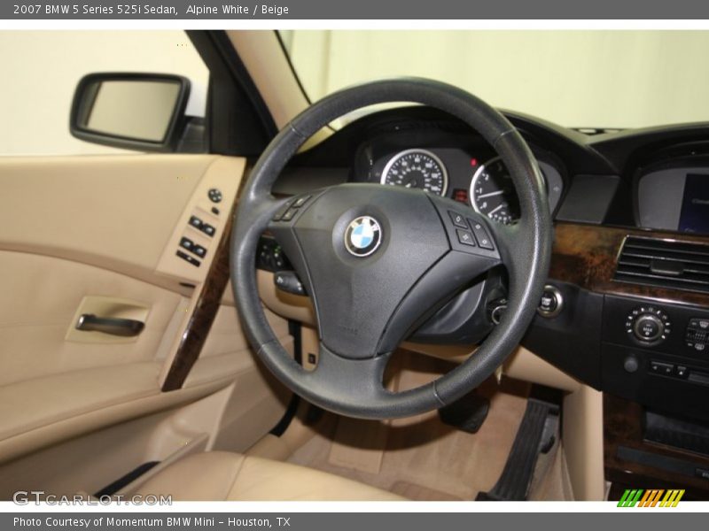 Alpine White / Beige 2007 BMW 5 Series 525i Sedan