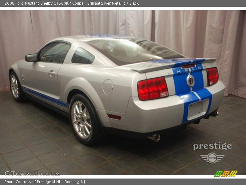 Brilliant Silver Metallic / Black 2008 Ford Mustang Shelby GT500KR Coupe