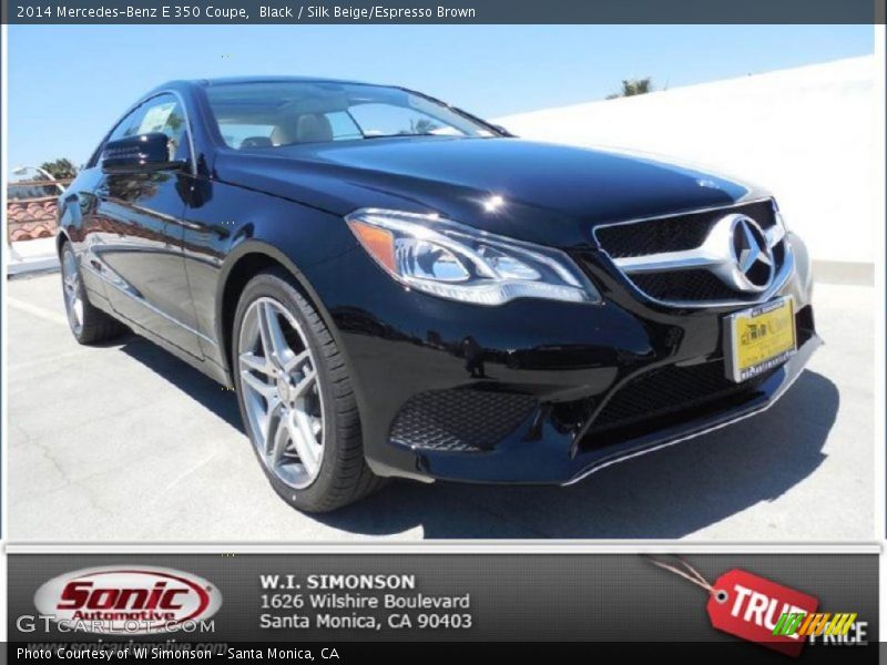 Black / Silk Beige/Espresso Brown 2014 Mercedes-Benz E 350 Coupe
