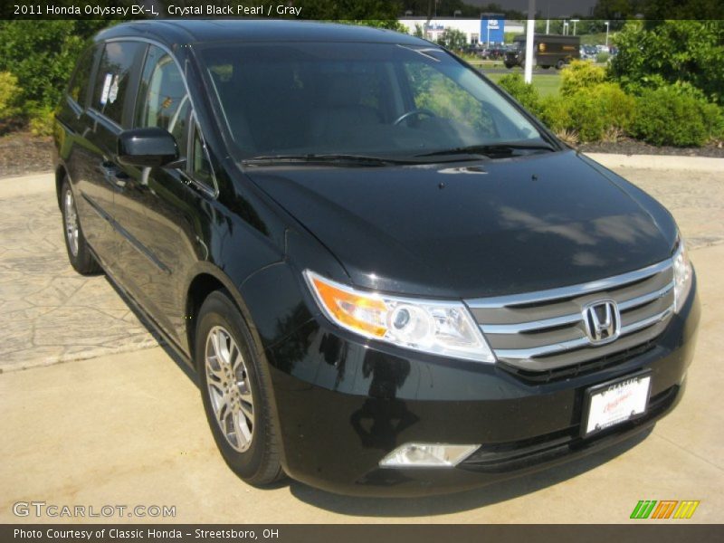 Crystal Black Pearl / Gray 2011 Honda Odyssey EX-L