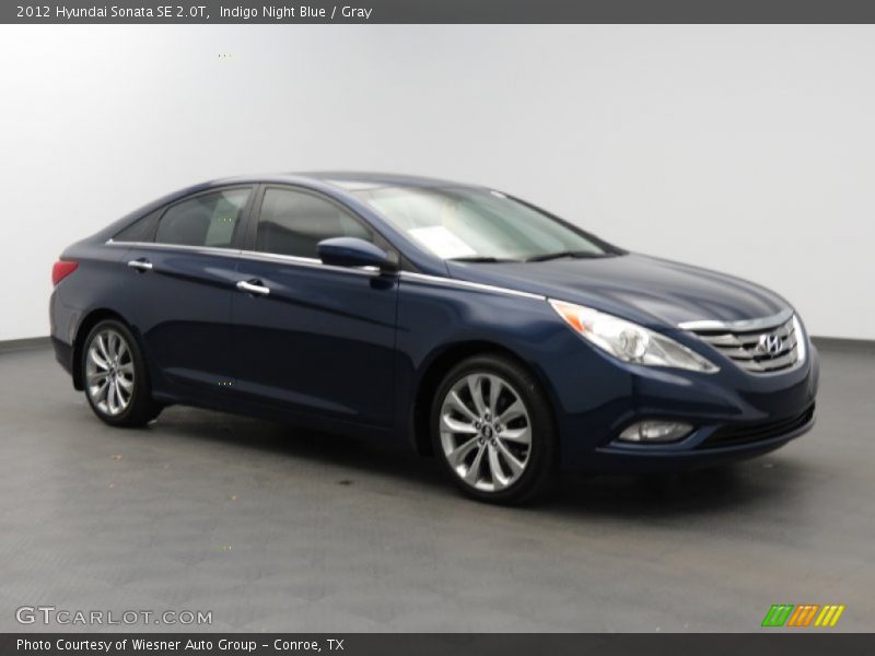 Indigo Night Blue / Gray 2012 Hyundai Sonata SE 2.0T