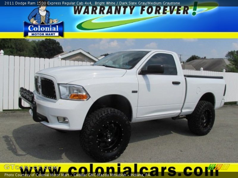 Bright White / Dark Slate Gray/Medium Graystone 2011 Dodge Ram 1500 Express Regular Cab 4x4
