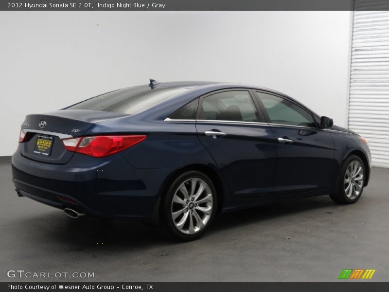 Indigo Night Blue / Gray 2012 Hyundai Sonata SE 2.0T
