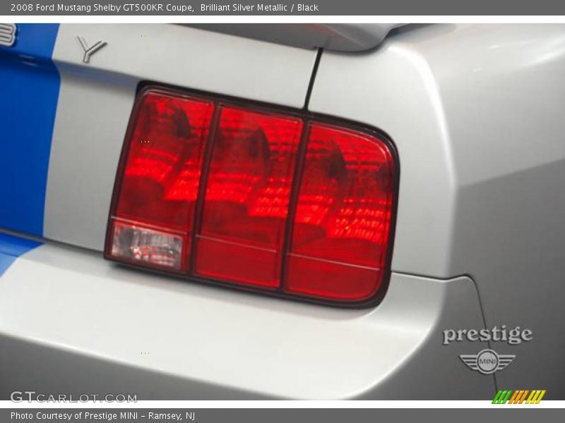Brilliant Silver Metallic / Black 2008 Ford Mustang Shelby GT500KR Coupe