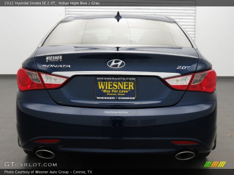 Indigo Night Blue / Gray 2012 Hyundai Sonata SE 2.0T