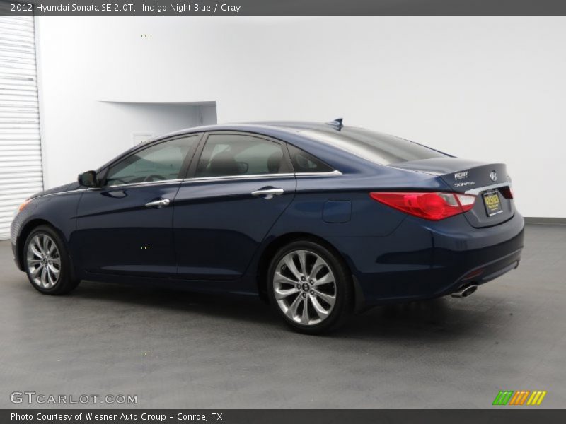 Indigo Night Blue / Gray 2012 Hyundai Sonata SE 2.0T